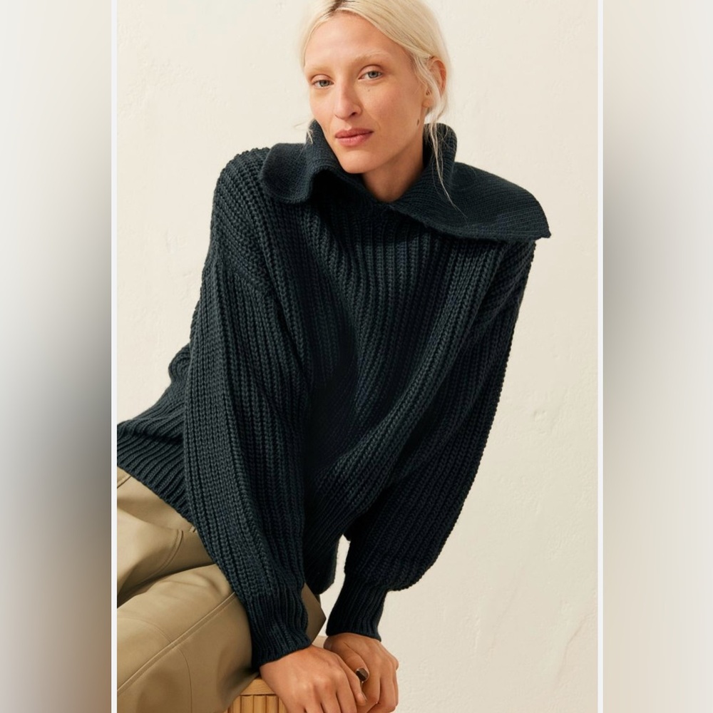 H&M Dark Green Thick Knit Sweater